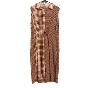 Plaid and Gingham Sleeveless Dress